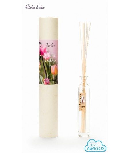 Mikado difusor de perfume natural "White Tulipe"